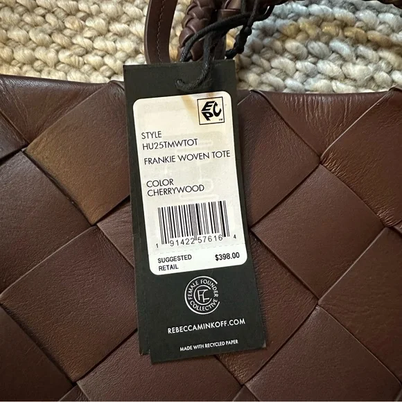NWT Rebecca Minkoff Frankie Woven Tote - Picture 3 of 5